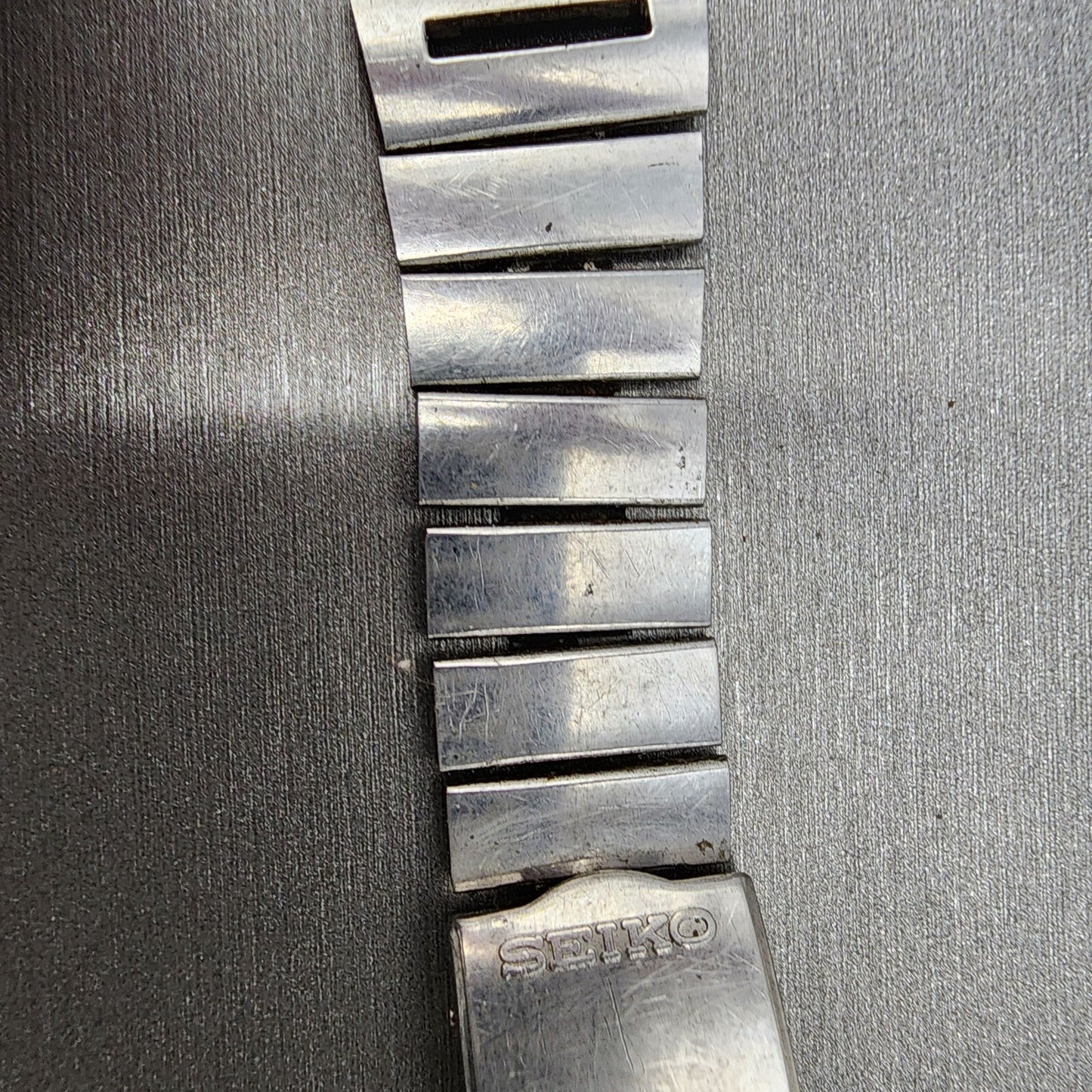 VTG Seiko bracelet 22mm Stainless Steel Tri Folding Clasp Japan made READ!!!3
