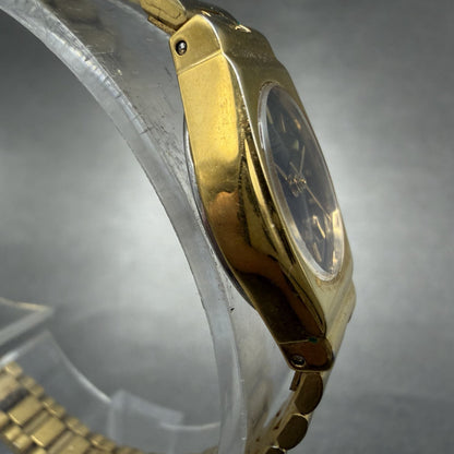 Seiko Watch Women 17mm Black Dial Gold Tone Round 2Y01-5089 New Battery3