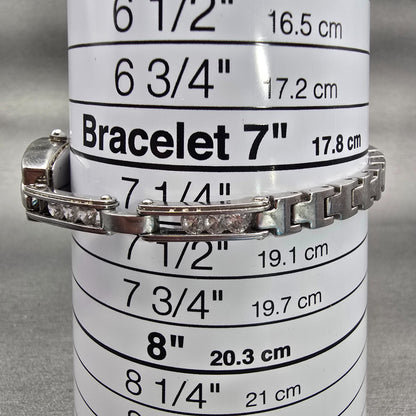 Bulova Watch Women 14mm Black Dial Silver Tone Gemmed Oval 96T15 New Battery8