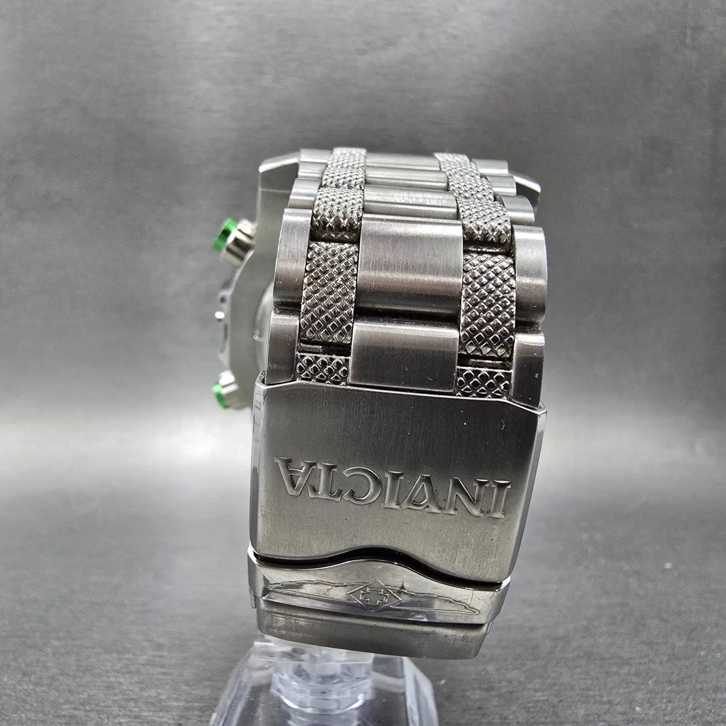Invicta Coalition Forces Radar Chronograph Watch Men 59mm Green Dial Steel PARTS8