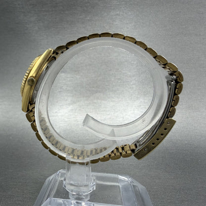 Seiko SQ Watch Women 24mm Gold Dial Gold Tone Daydate Round 3E23-0A60 NewBatt HG6