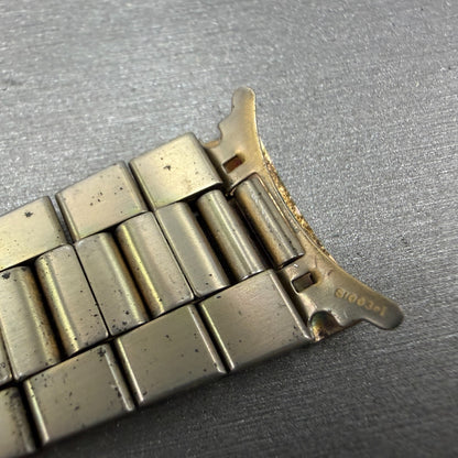 Seiko Bracelet 20mm Stainless Steel Gold Tone Tri Folding Clasp Vintage S10037