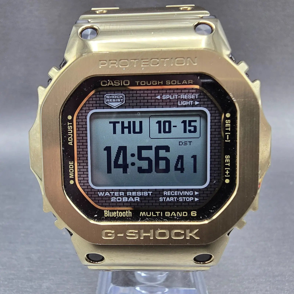 Casio G-Shock GMW-BZ5000 Watch Men 44mm Gold Atomic Solar Alarm Octagon Works1
