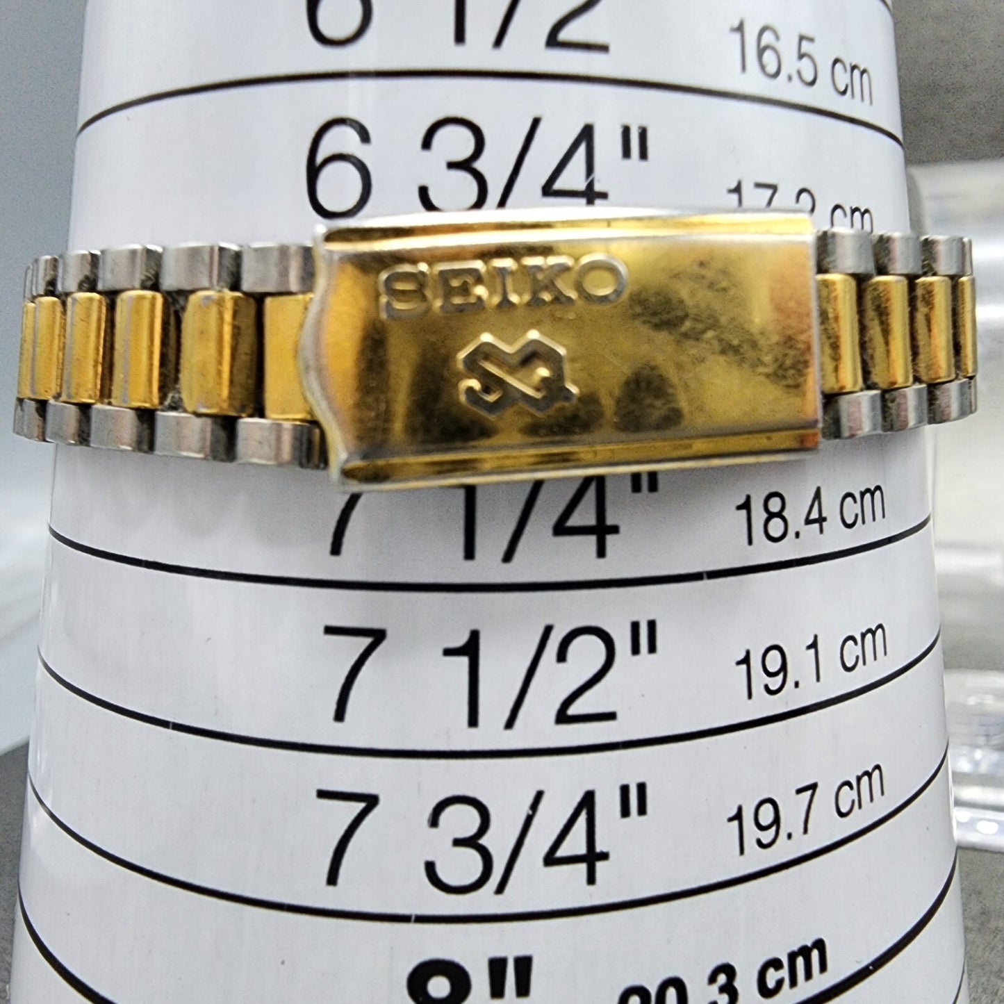 Seiko SQ Watch Women 24mm Gold Dial Two Tone Daydate Round 3E230A60 New Battery10