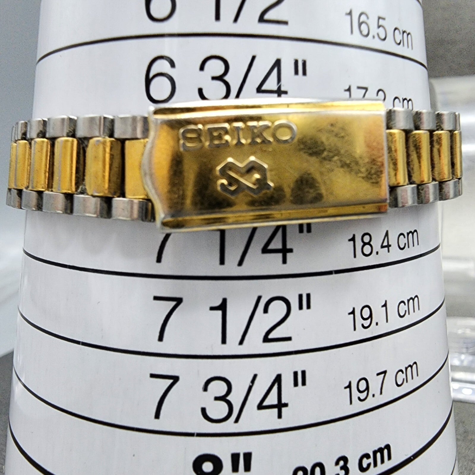 Seiko SQ Watch Women 24mm Gold Dial Two Tone Daydate Round 3E230A60 New Battery10