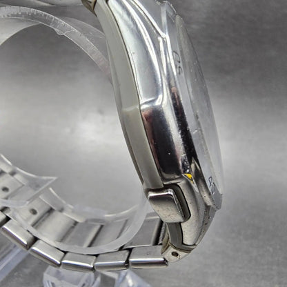 Casio Wave Ceptor Watch Men 43mm Blue Dial Silver Solar Alarm Daydate Runs LP3