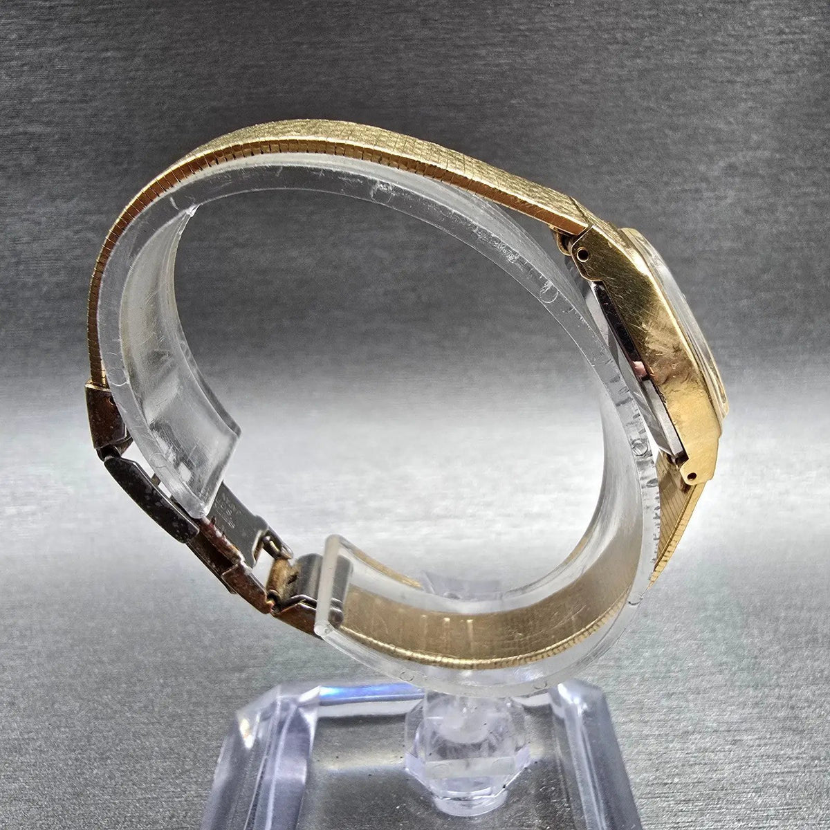 Seiko Watch Women 22mm Brown Dial Gold Tone Hexagon 1100-5390 Manual Wind Works8