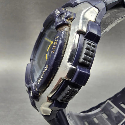 Casio Waveceptor Watch Men 48mm Digital Blue Silver Alarm Chrono WV-M200 NewBat2