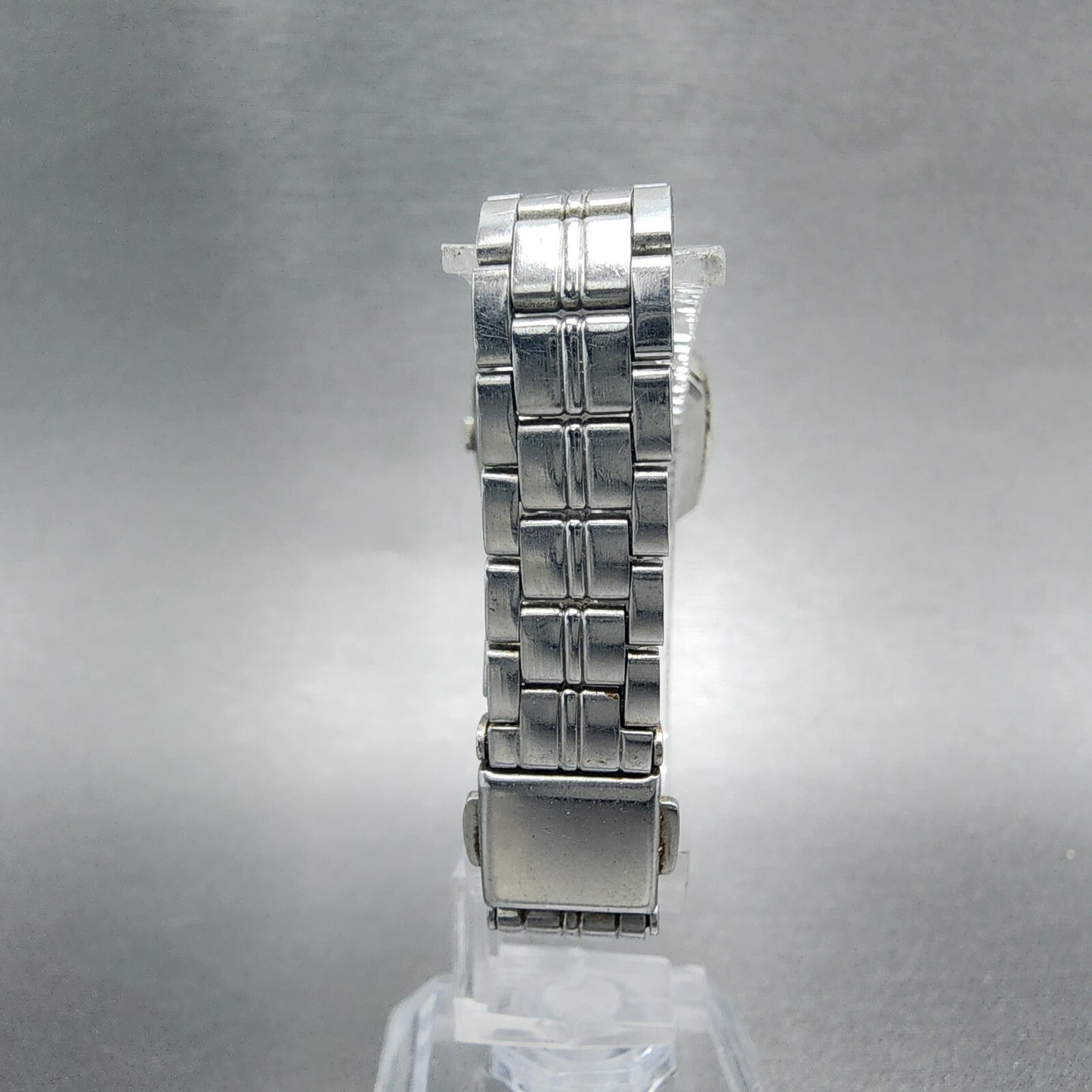 Seiko Watch Women 21mm Silver Dial Silver Tone Rectangle 23205920 New Battery8