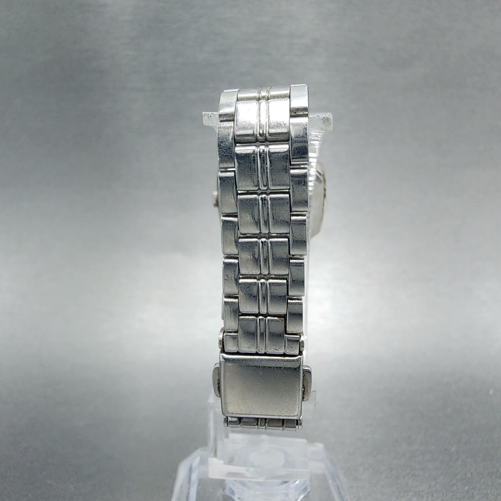 Seiko Watch Women 21mm Silver Dial Silver Tone Rectangle 23205920 New Battery8