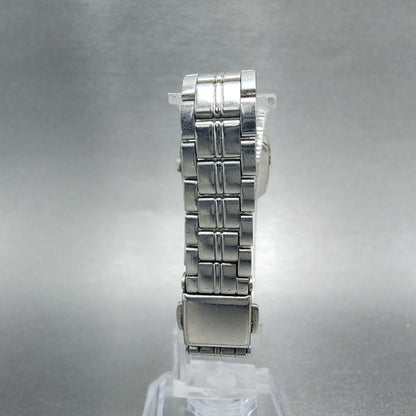 Seiko Watch Women 21mm Silver Dial Silver Tone Rectangle 23205920 New Battery8
