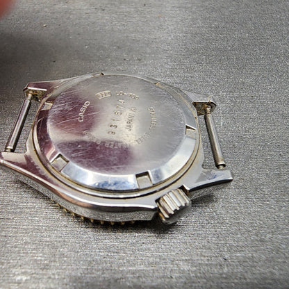 Casio Dive Watch Women 32mm Black Dial Two Tone Date Round LD700 New Battery9