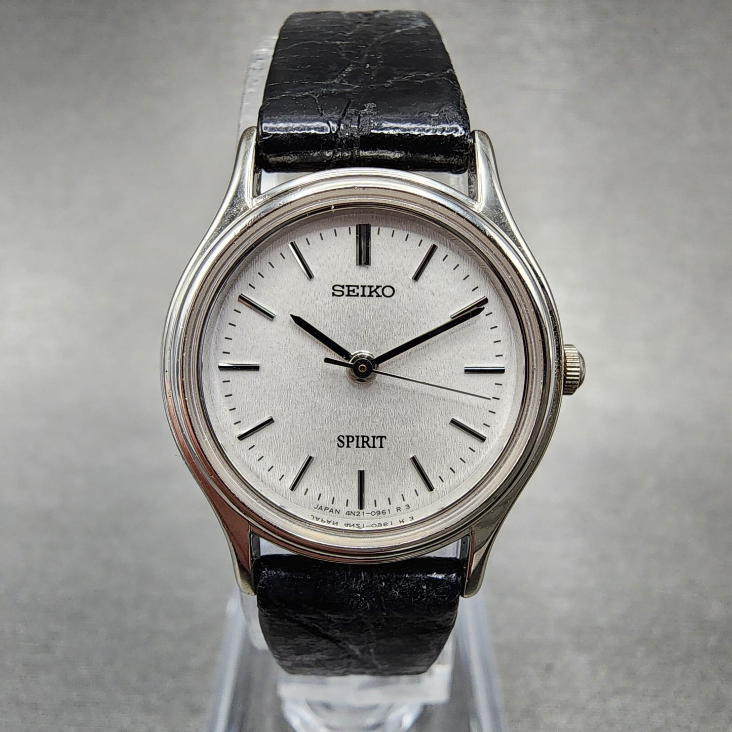 Seiko Spirt Watch Women 24mm White Dial Silver Tone Round 4n210450 New Battery0