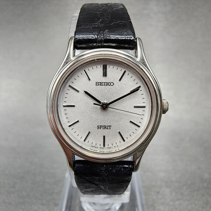 Seiko Spirt Watch Women 24mm White Dial Silver Tone Round 4n210450 New Battery0