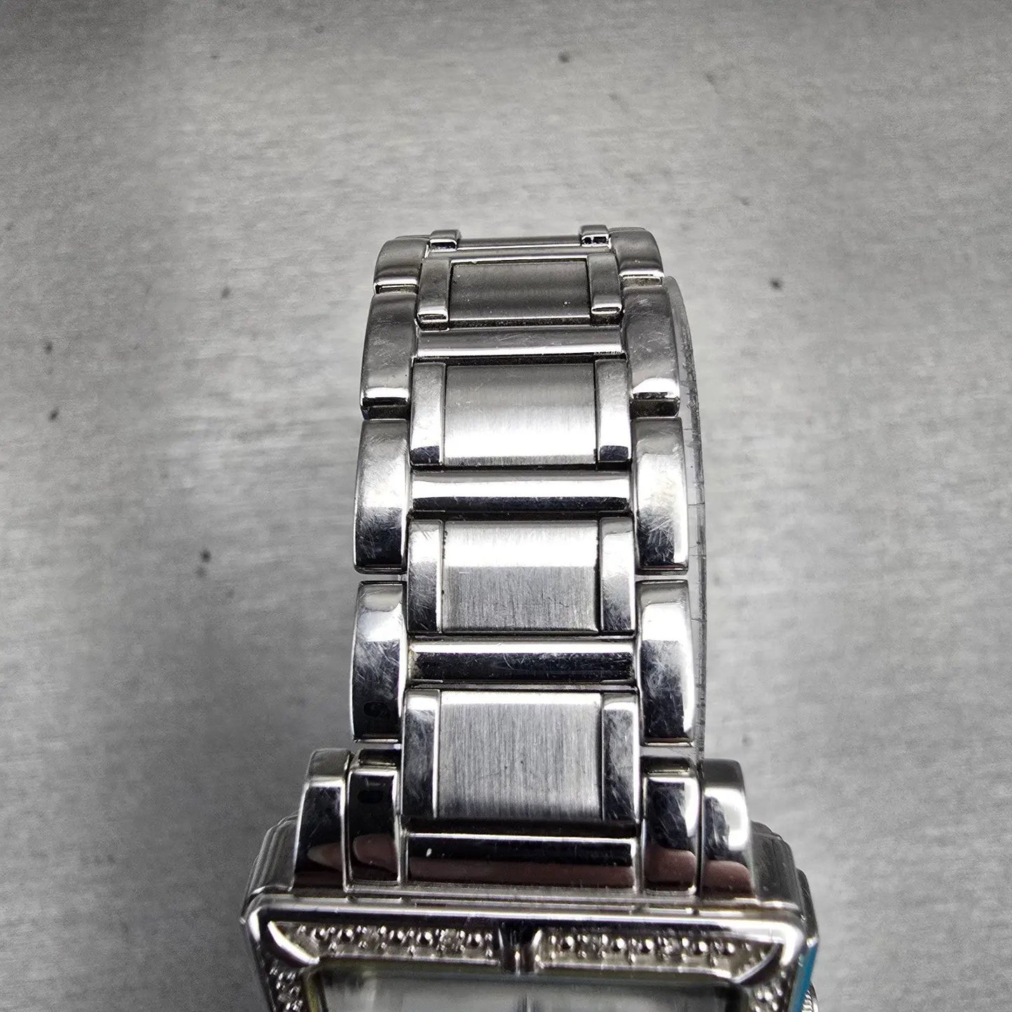 Bulova Watch Women 26mm MOP Dial Silver Tone Gemmed Square 96R107 New Battery4