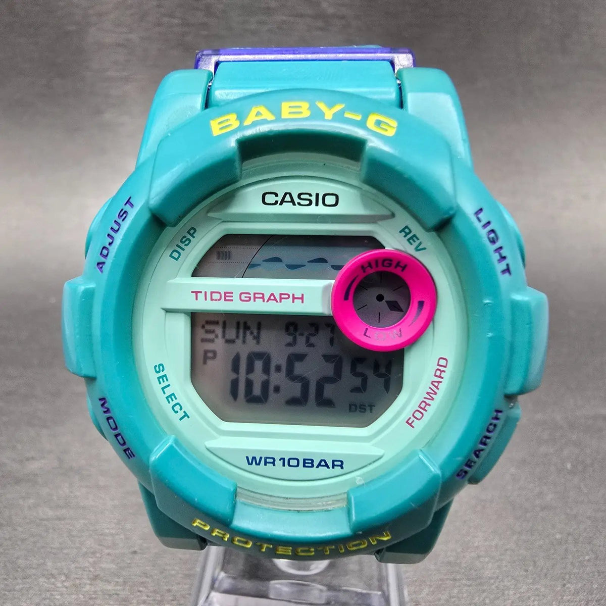 Casio Baby-G BGD-180FB Watch 44mm Blue Digital Alarm Chrono Round New battery0