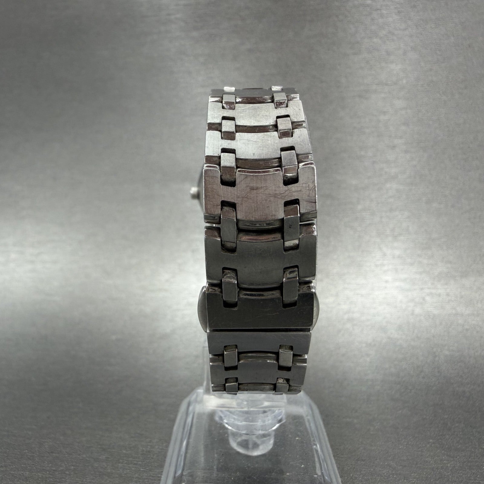 Wittnauer Watch Women 26mm Black Dial Steel Diamond Accents Round New Battery7