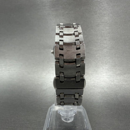 Wittnauer Watch Women 26mm Black Dial Steel Diamond Accents Round New Battery7