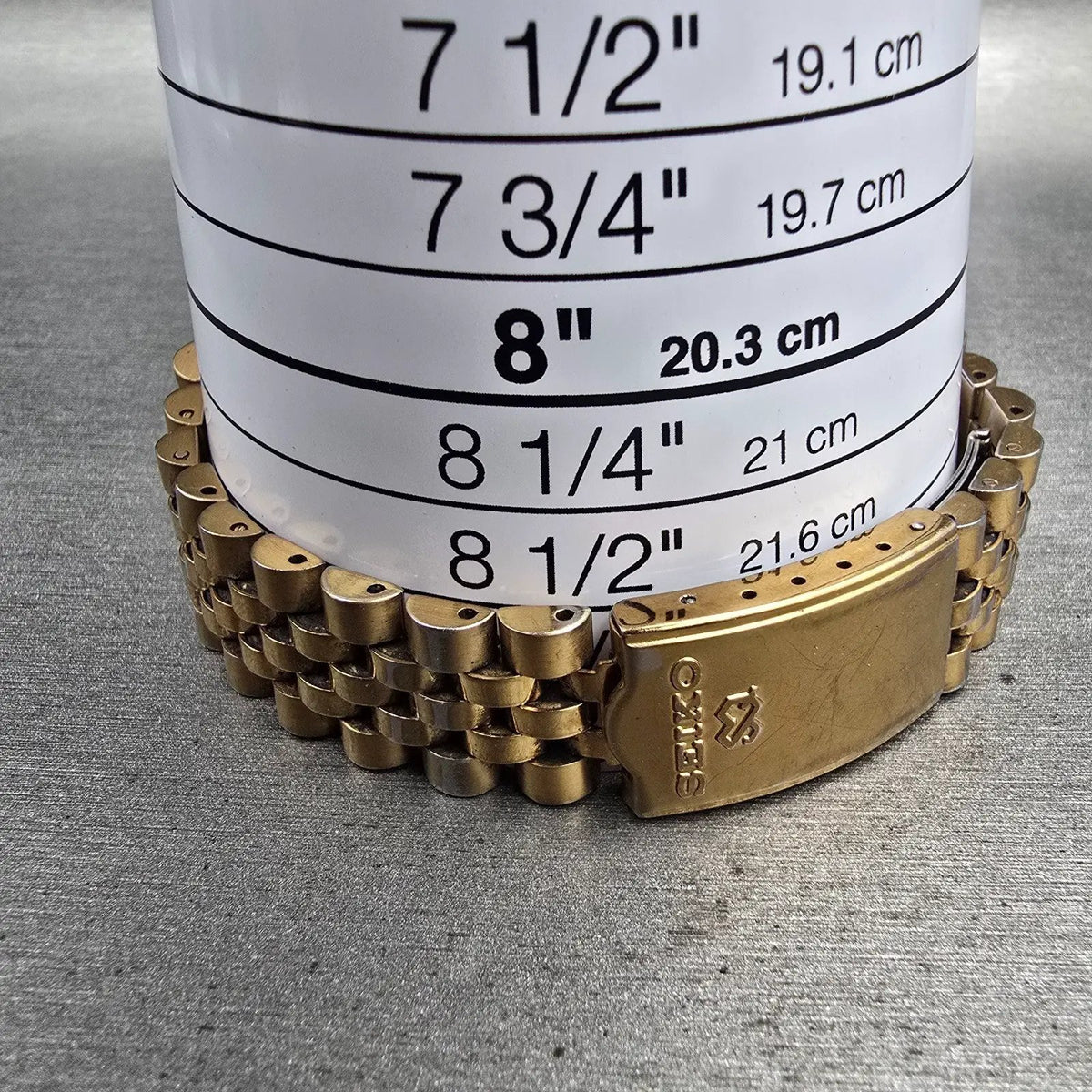 Seiko President Watch Men 35mm Gold Dial Gold Daydate 5Y23-8A61 New Battery VTG9