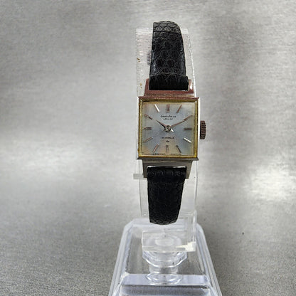 Seiko Solar Special Tank Watch Women 15mm Silver Tone Stainless Steel Runs5