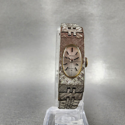VTG Seiko Watch Women 12mm Silver Dial Gold Plated Manual Wind Runs 152033405