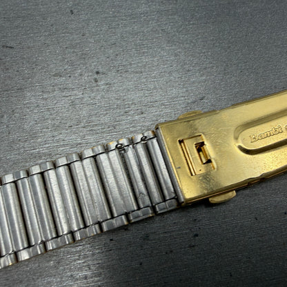 Playboy Watch Men 34mm White Dial Gold Tone Round 5307 BROKEN BAND New battery13