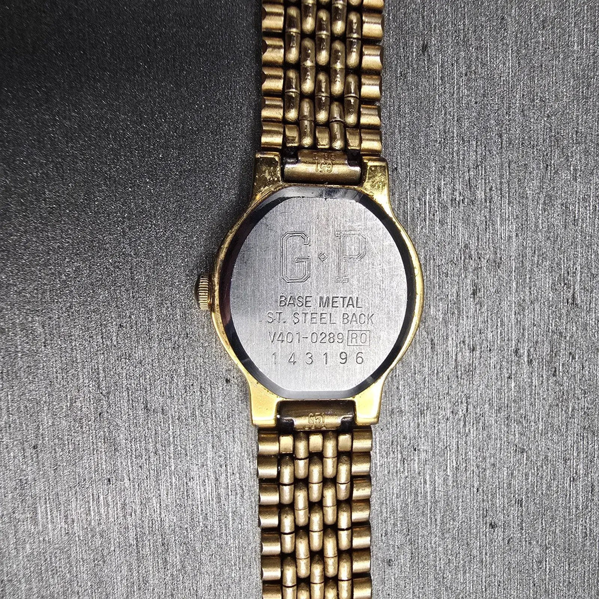 Seiko Watch Women 19mm Gold Dial Gold Tone Round V401-0289 New Battery Vintage D10