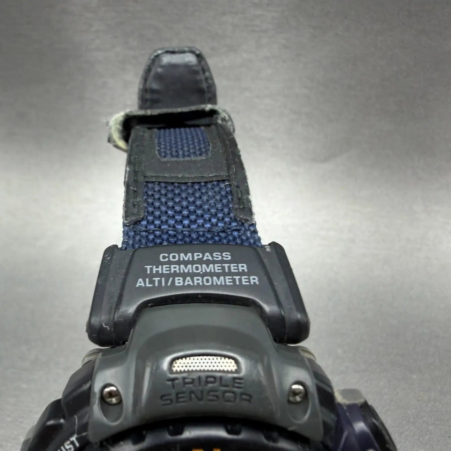 Casio Protrek Watch Men 54mm Blue Triple Sensor Daydate Digital PRG-40 New Batt4