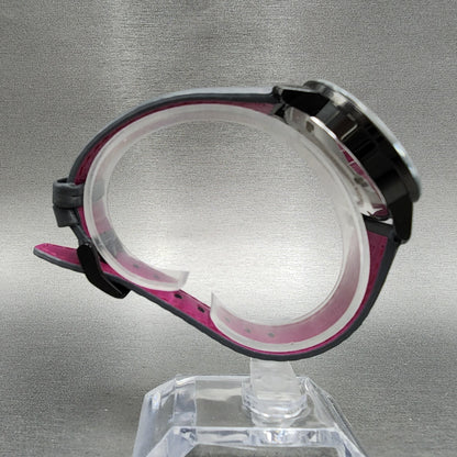 Movado Bold Watch Women 36mm Black Dial Black Case Breast Cancer ED New Battery