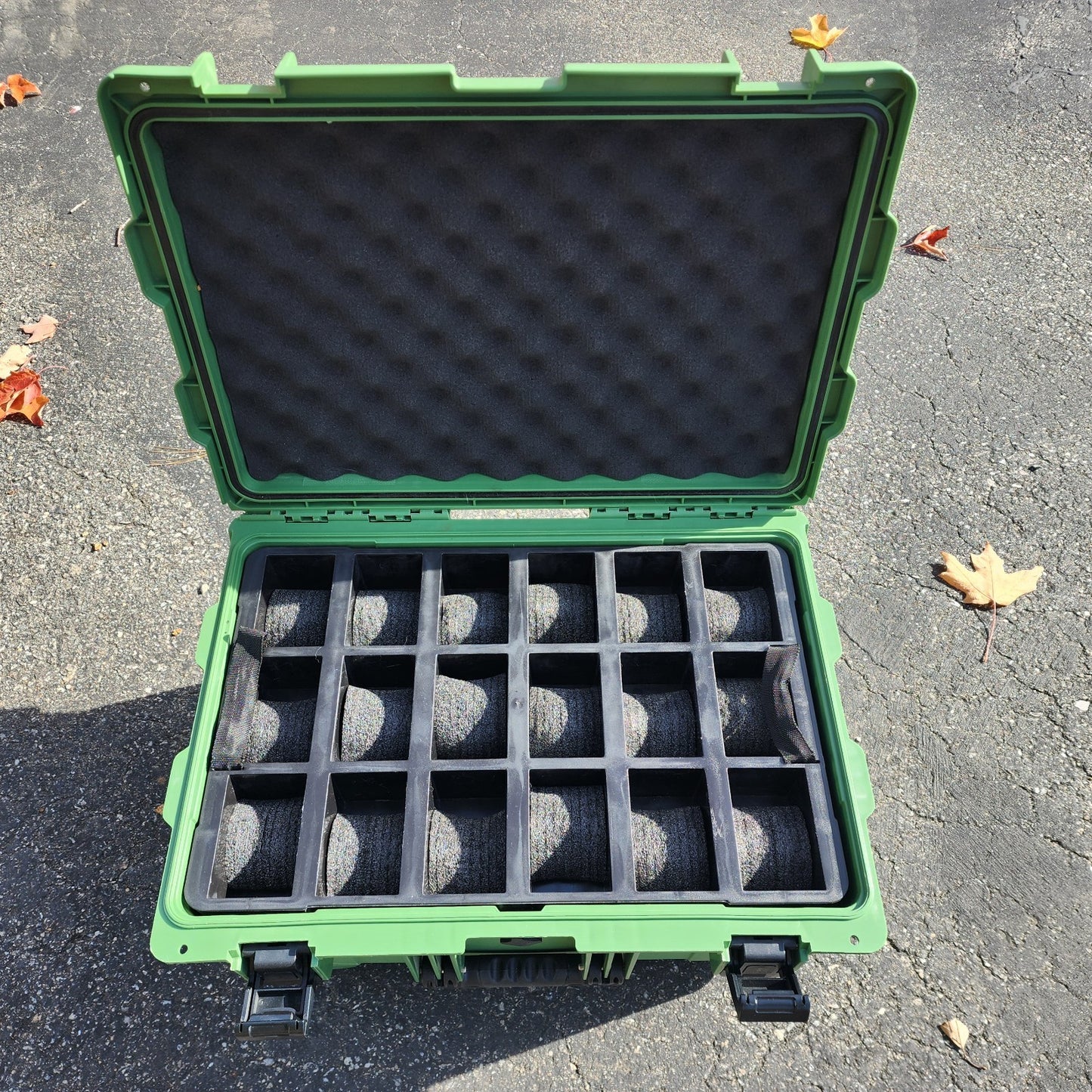 Invicta 50 Slot Watch Case Hard Rolling Green Plastic 3 Tier Handle8