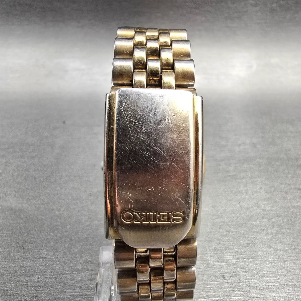 Seiko President Watch Men 36mm Gold Dial Gold Tone Daydate 7N43-8111 New Battery7