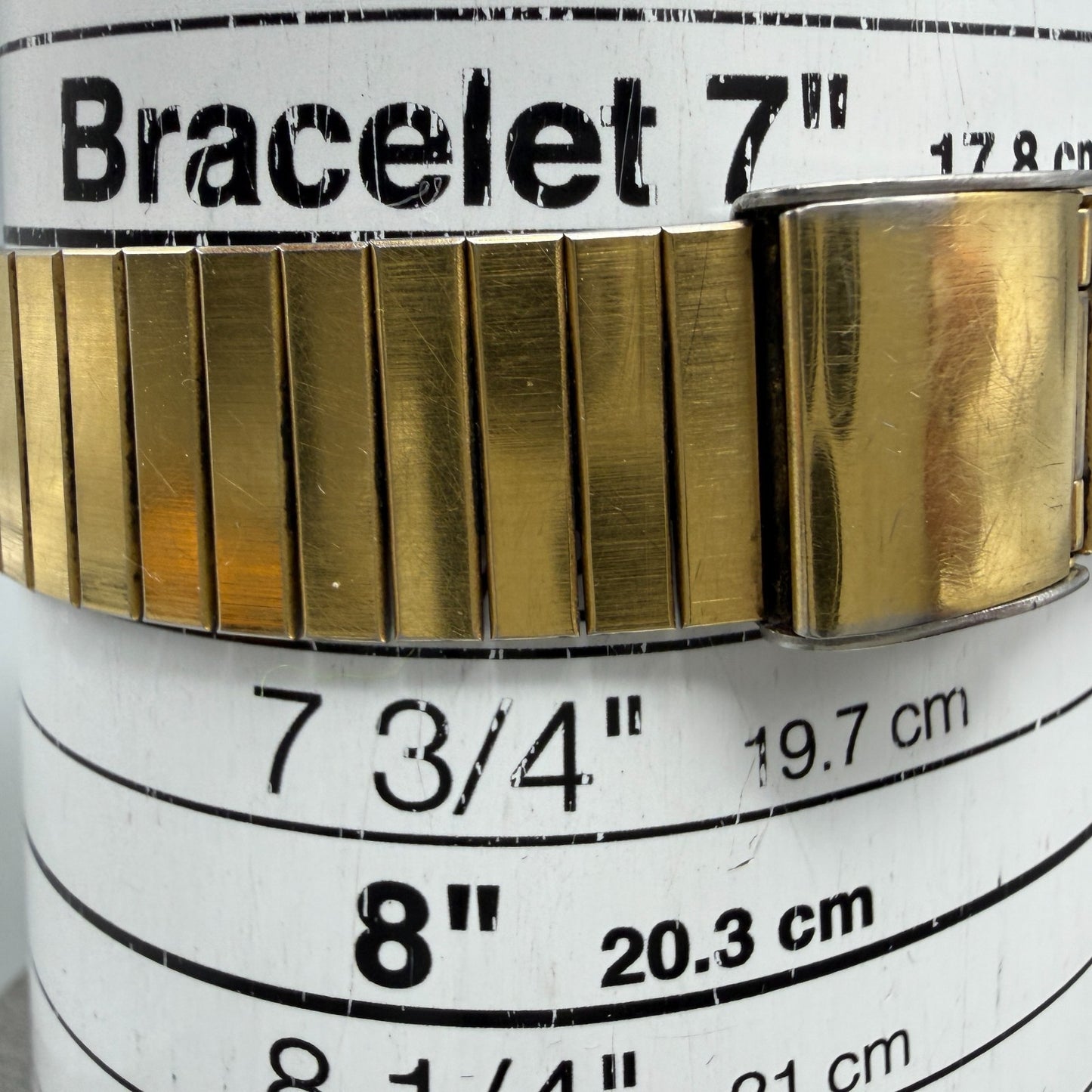 Seiko Tank Watch Men 25mm Champagne Dial Gold Tone 6530-5389 New Battery CRACKED10