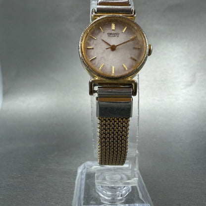 Seiko Watch Women 21mm Silver Dial Gold Tone Round 2C21-0100 New Battery Vintage5