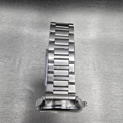 Seiko Alba Watch Men 34mm Silver Dial Silver Daydate 7N33-K002 New Battery Jp234