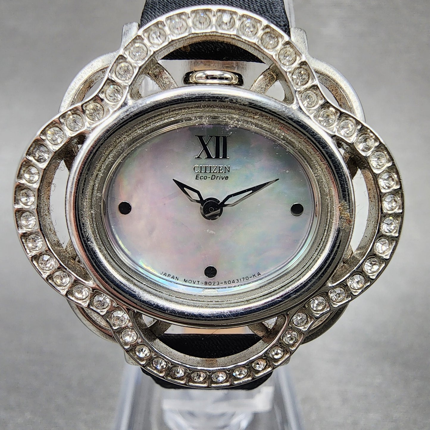 Citizen Eco-Drive Lobella Watch Women 31mm MOP Dial Tone Crystal Bezel Floral