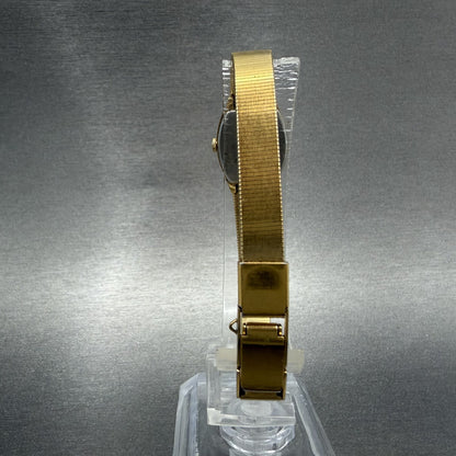 Seiko Watch Women 16mm Gold Dial Gold Tone 2C205559 Tonneau VTG New Battery7