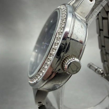 Bulova Watch Women 33mm Blue Dial Silver Tone Round 96L276 New Battery Crystals2