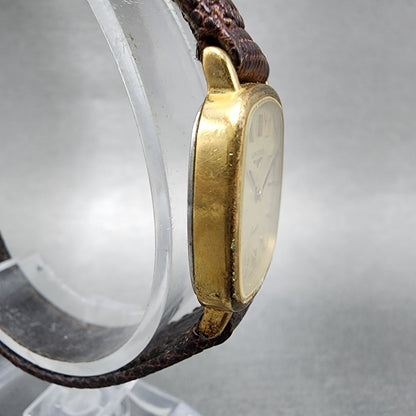 Longines Tank Watch Women 23mm Champagne Dial Gold Tone Rectangle New battery3