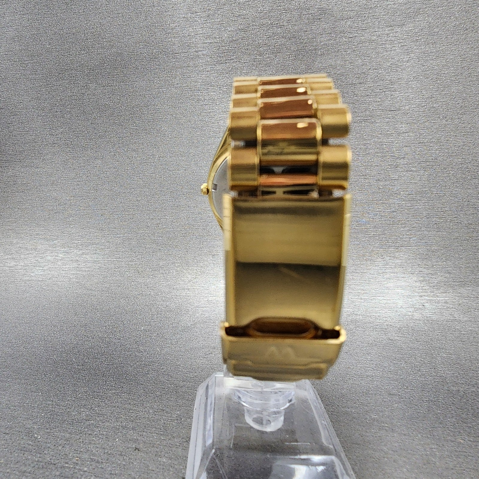 Wittnauer President Watch Men 35mm Gold Dial Gold Tone Daydate JV9635 New Batt7