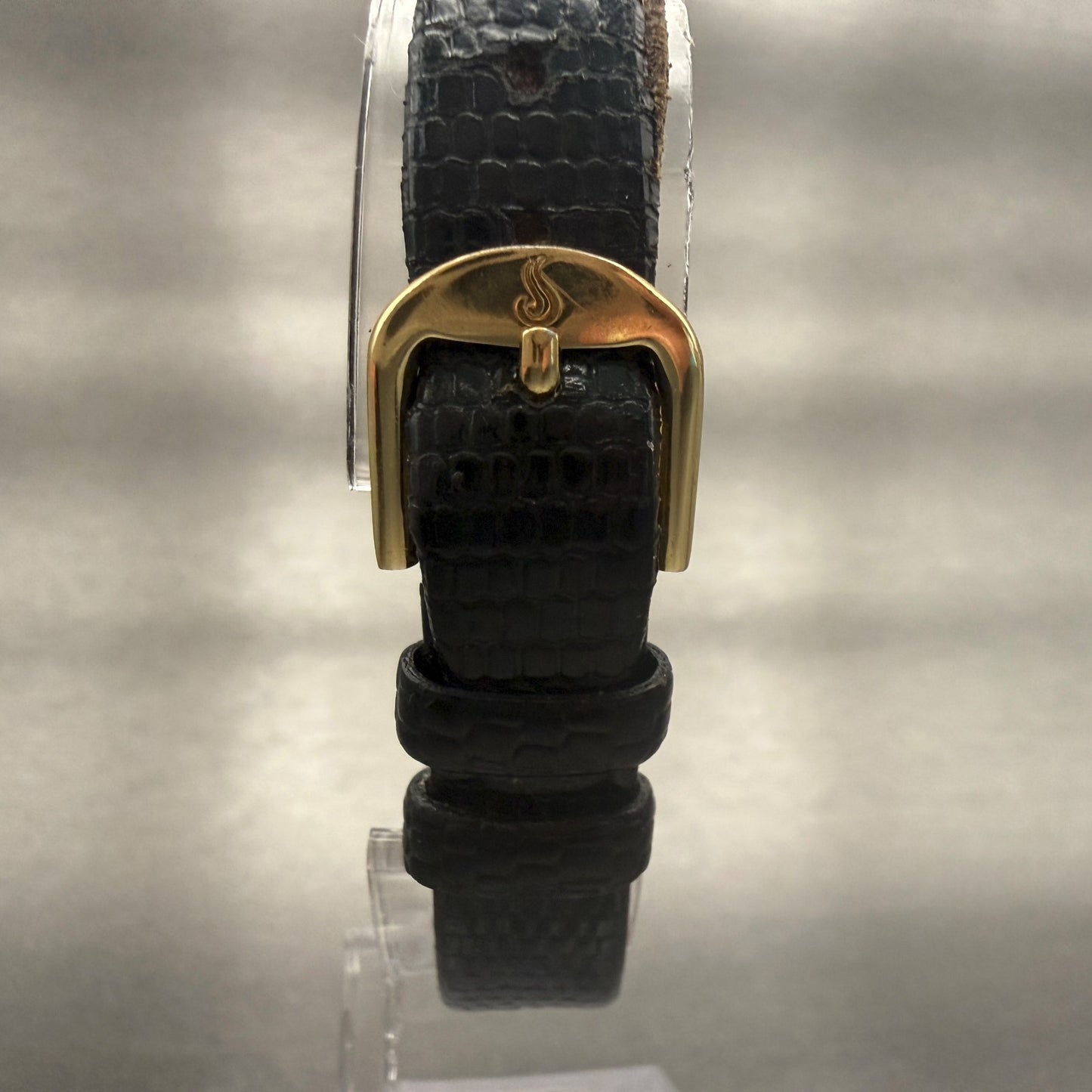 Seiko Tank Watch Women 17mm Gold Dial Gold Tone Rectangle 2020-5830 New Battery7