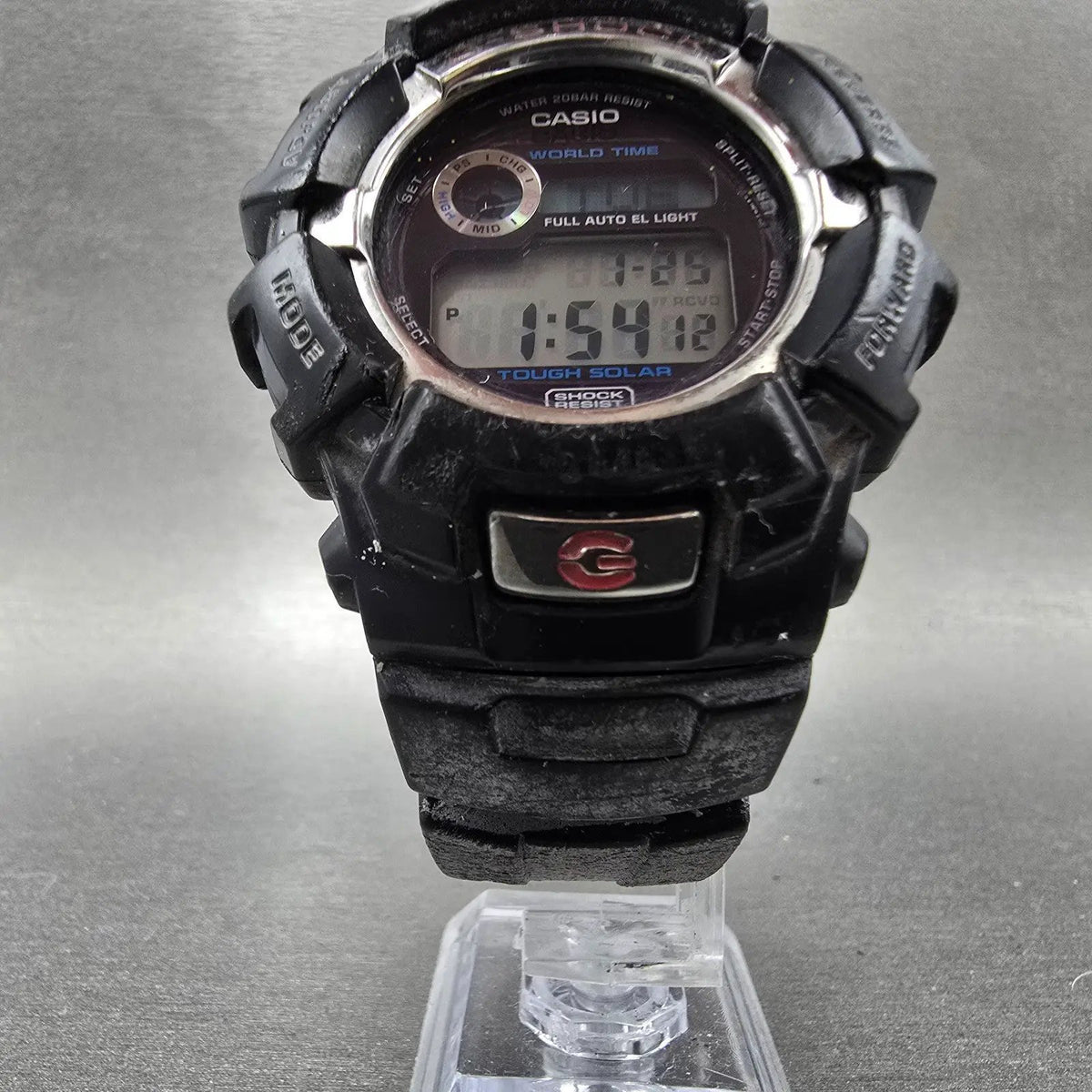 Casio G-Shock G-2310R Watch Men 47mm Digital Black Alarm Chrono Works Solar ABD6