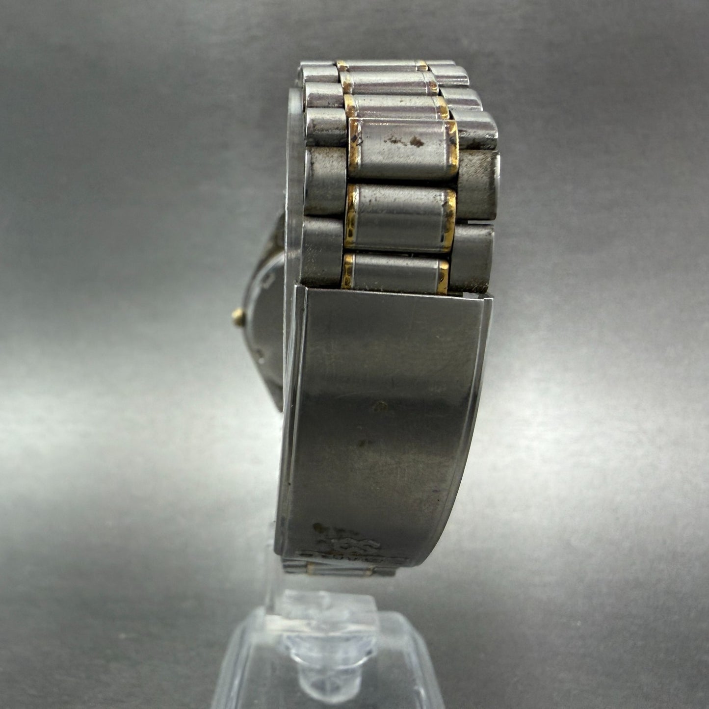 Seiko SQ Watch Men 34mm Silver Dial Two Tone Daydate 5H23-8a09 New Battery KJH77