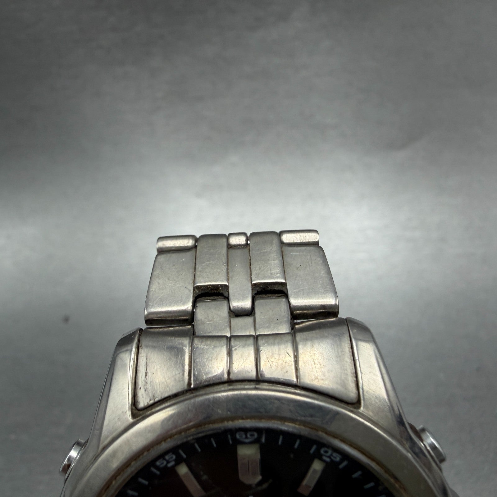 Casio Lineage Watch Men 41mm Gray Dial Titanium Ana Digi Alarm Chrono Works4