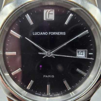 Citizen Eco-Drive Luciano Forneris Watch Men 36mm Black Dial Silver Date Works1