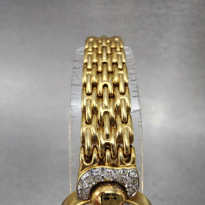 Yukiko KimiJima Emerald Watch Women 20mm MOP Dial Crysatl Bezel New Battery5