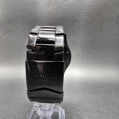 Invicta Signature II Watch Men 44mm Black Dial Black Tone Daydate 7352 New Batt7