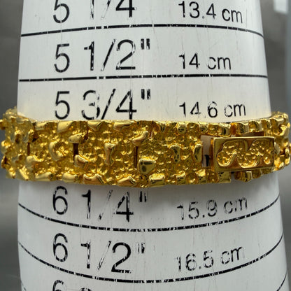 Gruen Watch Women 25mm Gold Dial Gold Nugget Case Tone New Battery VTG ABC10