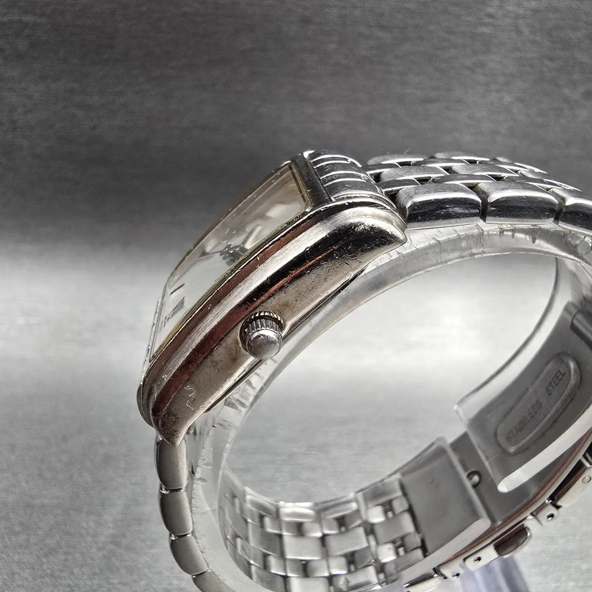 Bulova Tank Watch Women 22mm Silver Dial Silver Tone Rectangle 96L006 New Batt2