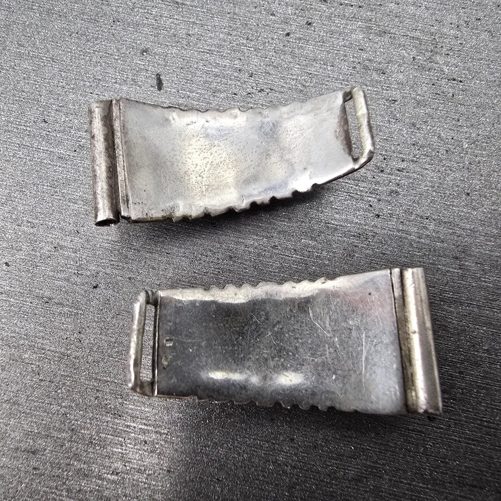Navajo Watch band tips 14mm Silver Tone Red Blue Tone Vintage6