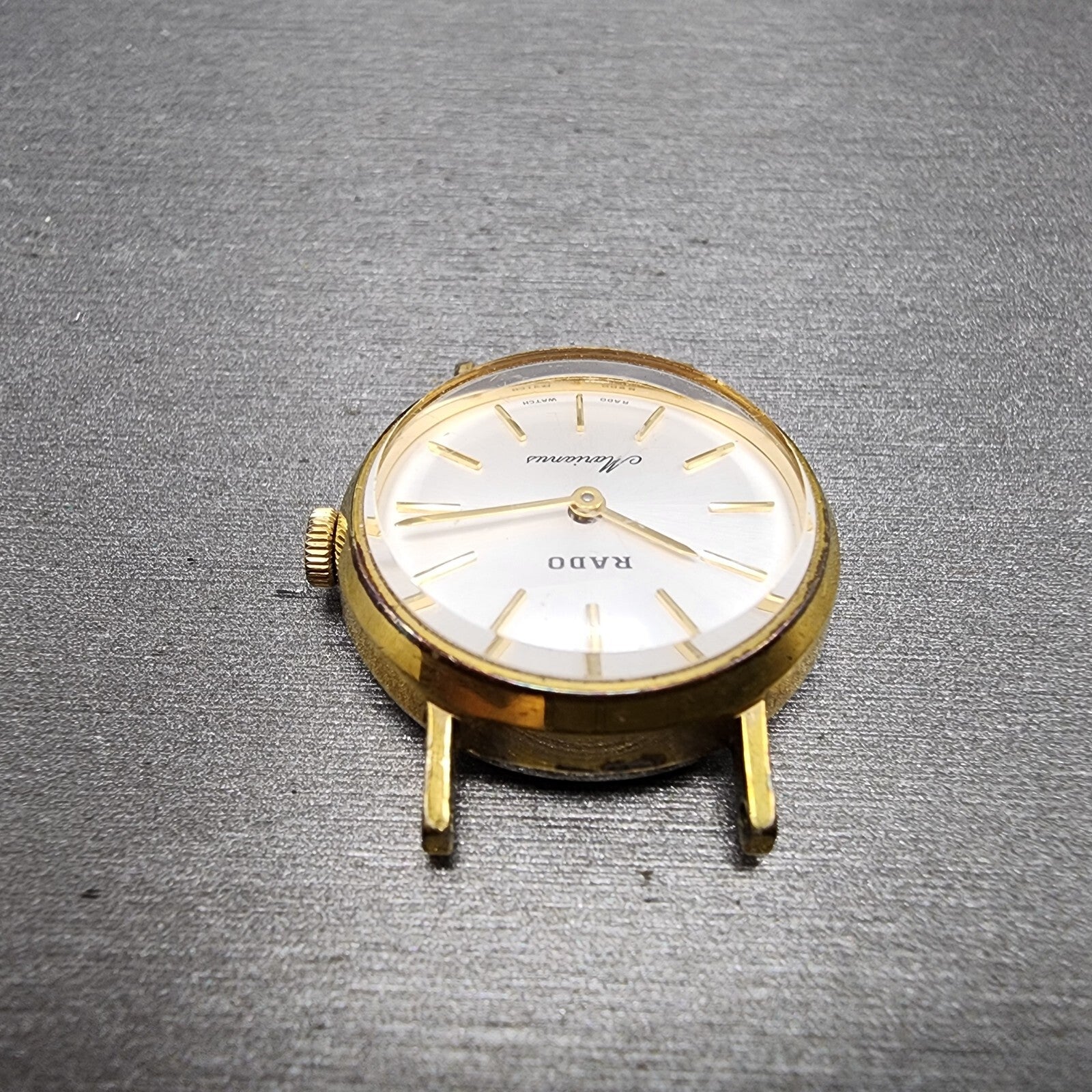 Rado Marianeis Watch Women 24mm White Dial Gold Tone Round Manual Wind Runs4